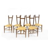 A set of six Danish design teak chairs circa 1960-1969