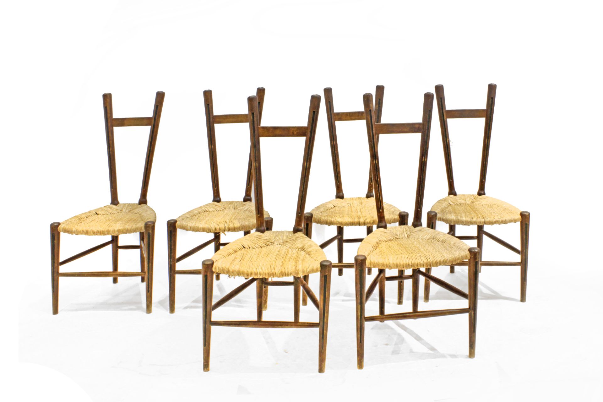 A set of six Danish design teak chairs circa 1960-1969