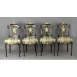 Four 19th century Napoleón III chairs