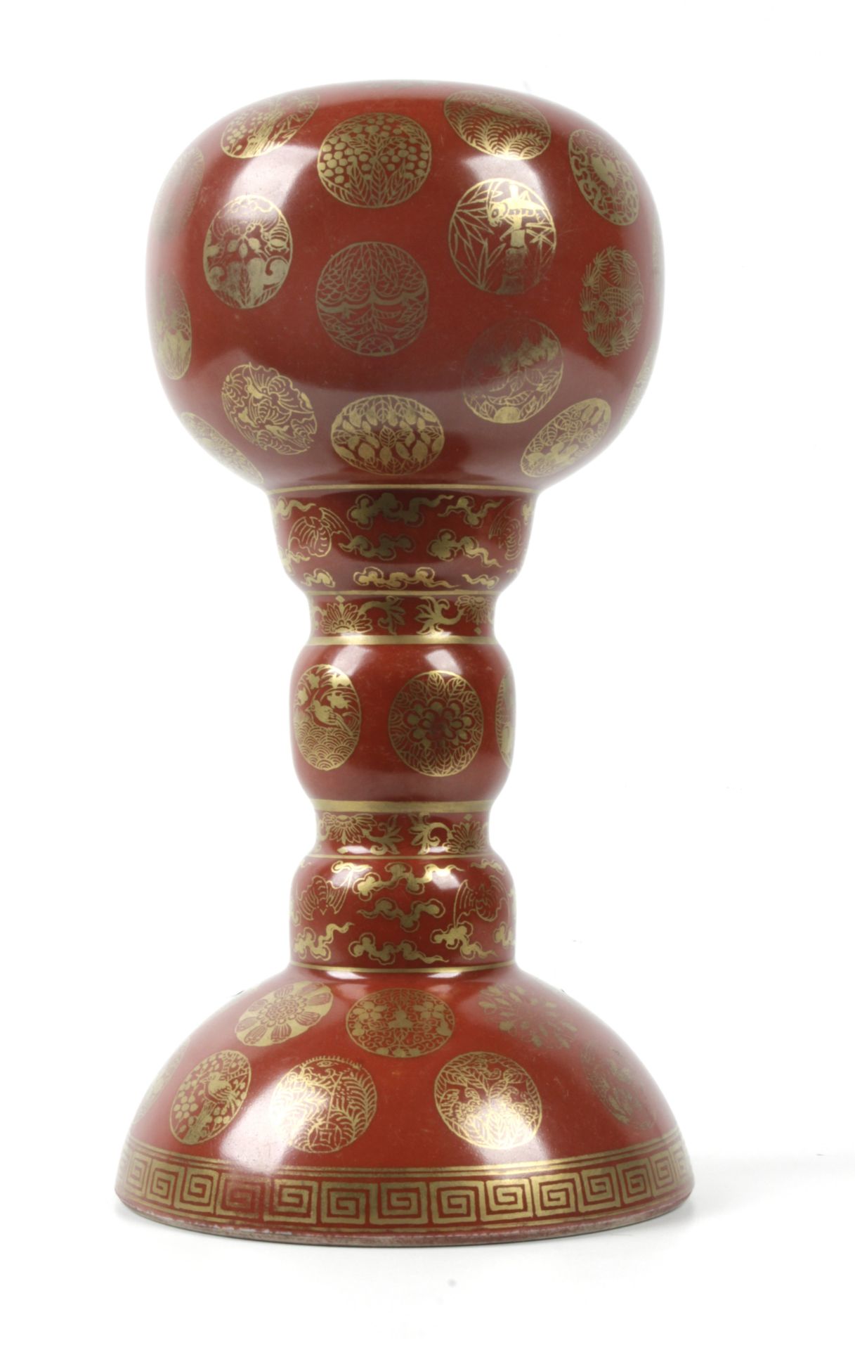 A 20th century Chinese porcelain wig stand