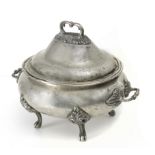 A 17th-18th centuries colonial tureen from Viceroyalty of Nueva España in Mexican silver