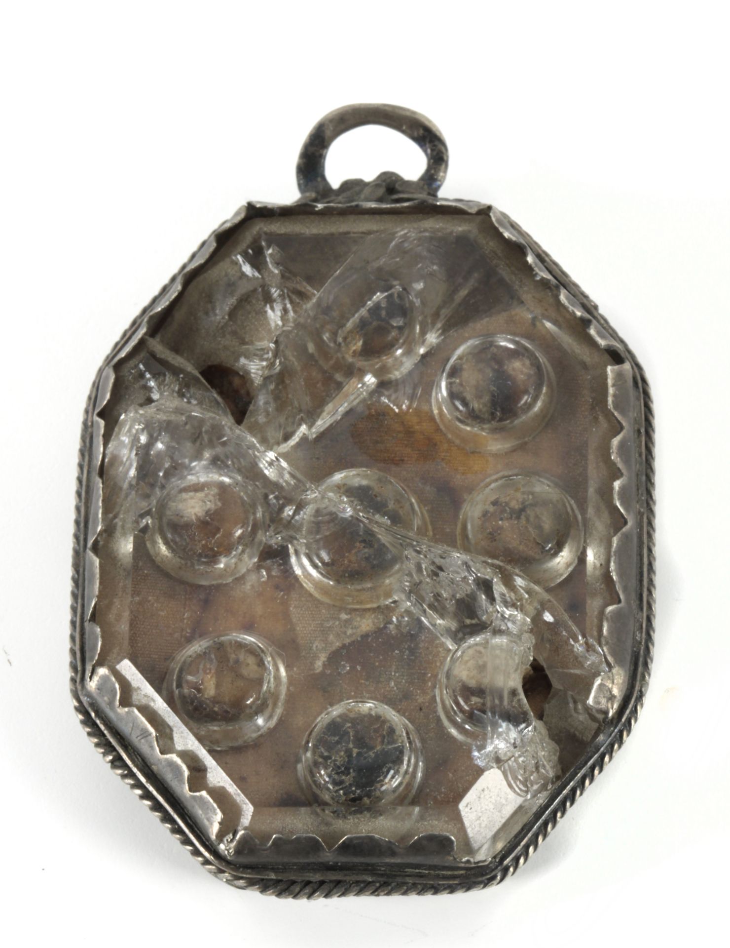 A pair of 17th century Spanish silver reliquary pendants