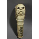 An 18th century Chinese corkscrew in carved ivory for the European trade