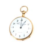 Vacheron & Constantin. A late 19th century semicataline 18k. yellow gold open face pocket watch