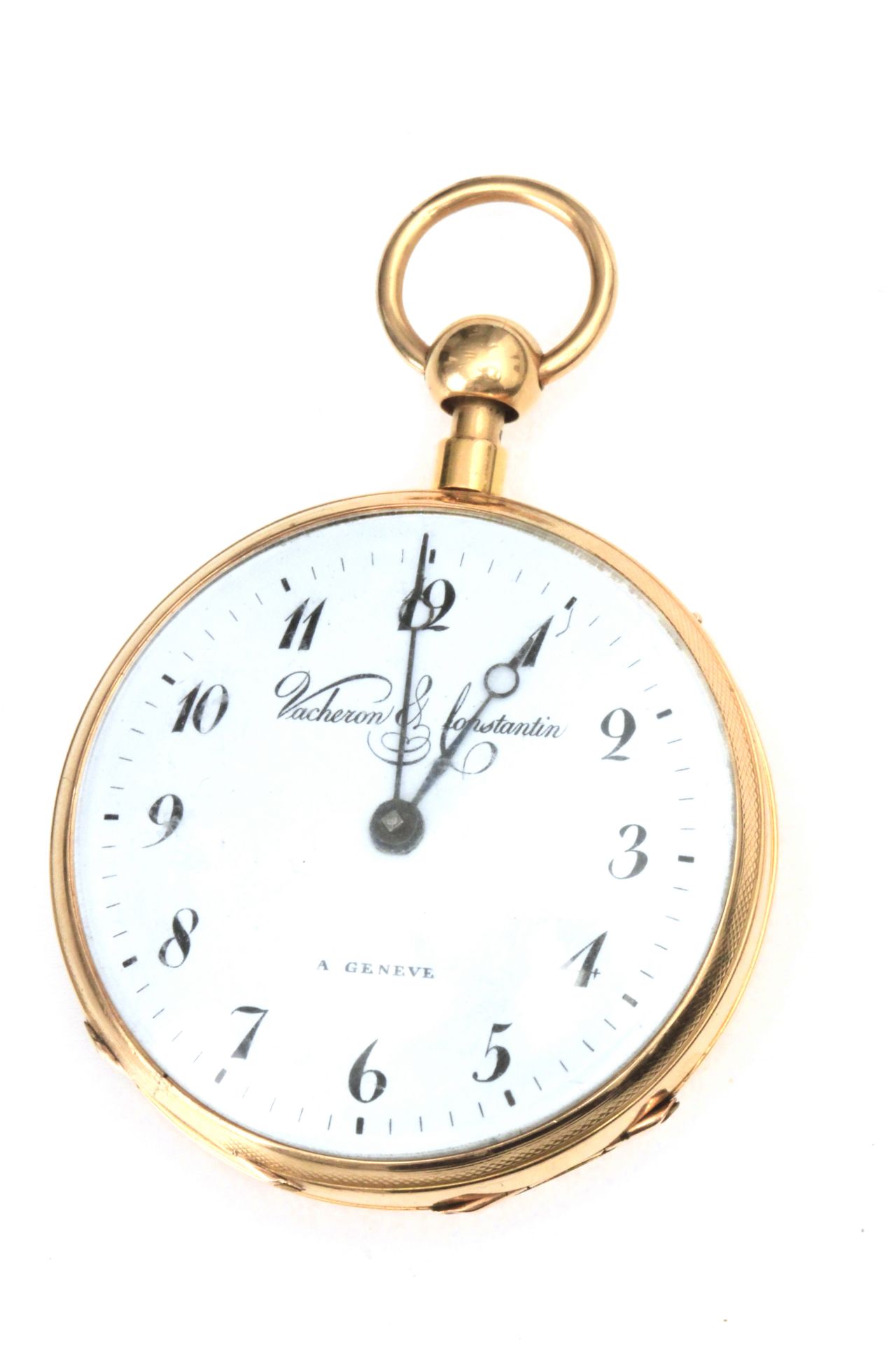 Vacheron & Constantin. A late 19th century semicataline 18k. yellow gold open face pocket watch