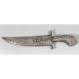 A first half of 20th century silver knife possibly from India