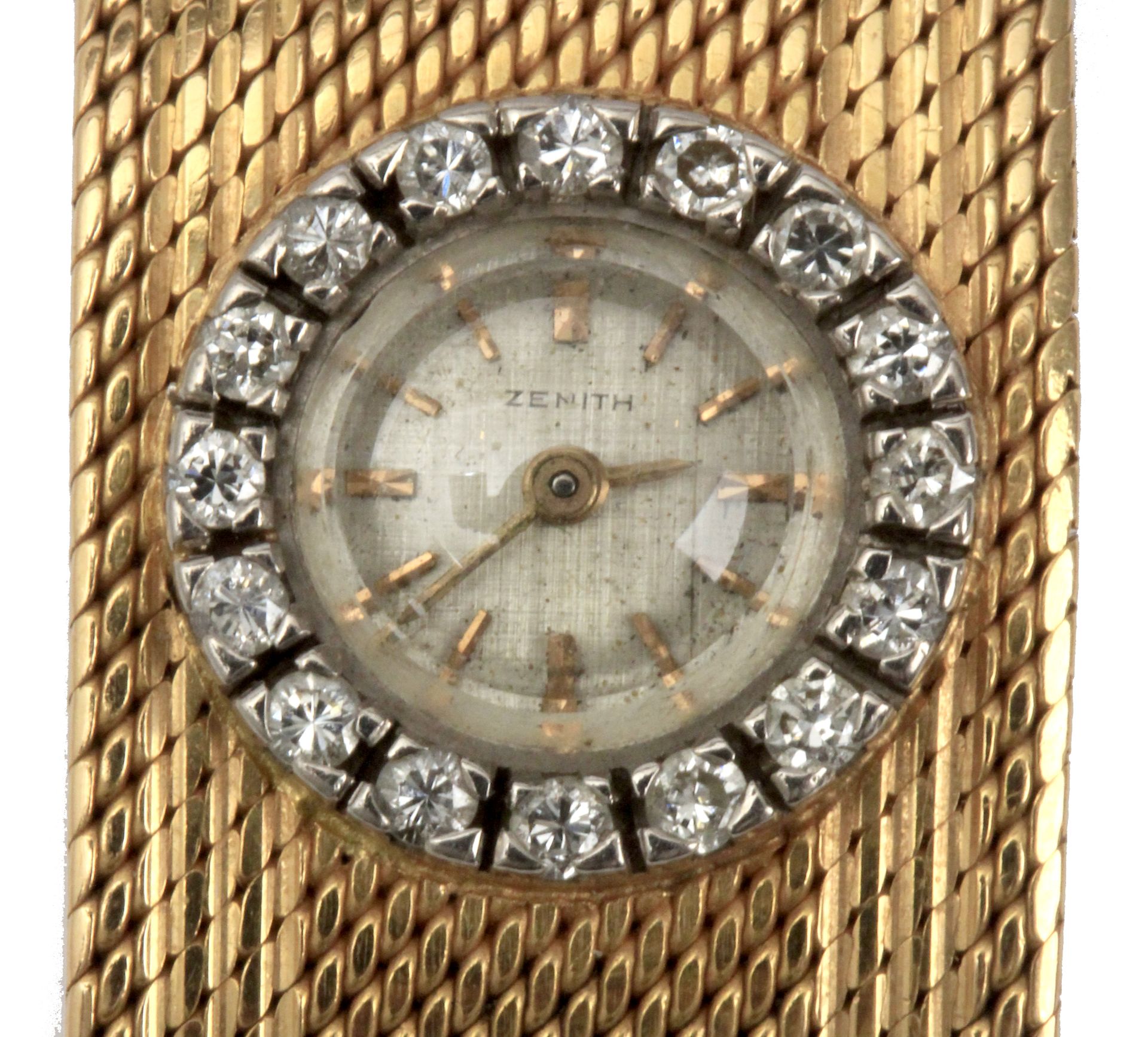 Zenith A diamond and 18 k. yellow gold ladies watch - Image 2 of 4