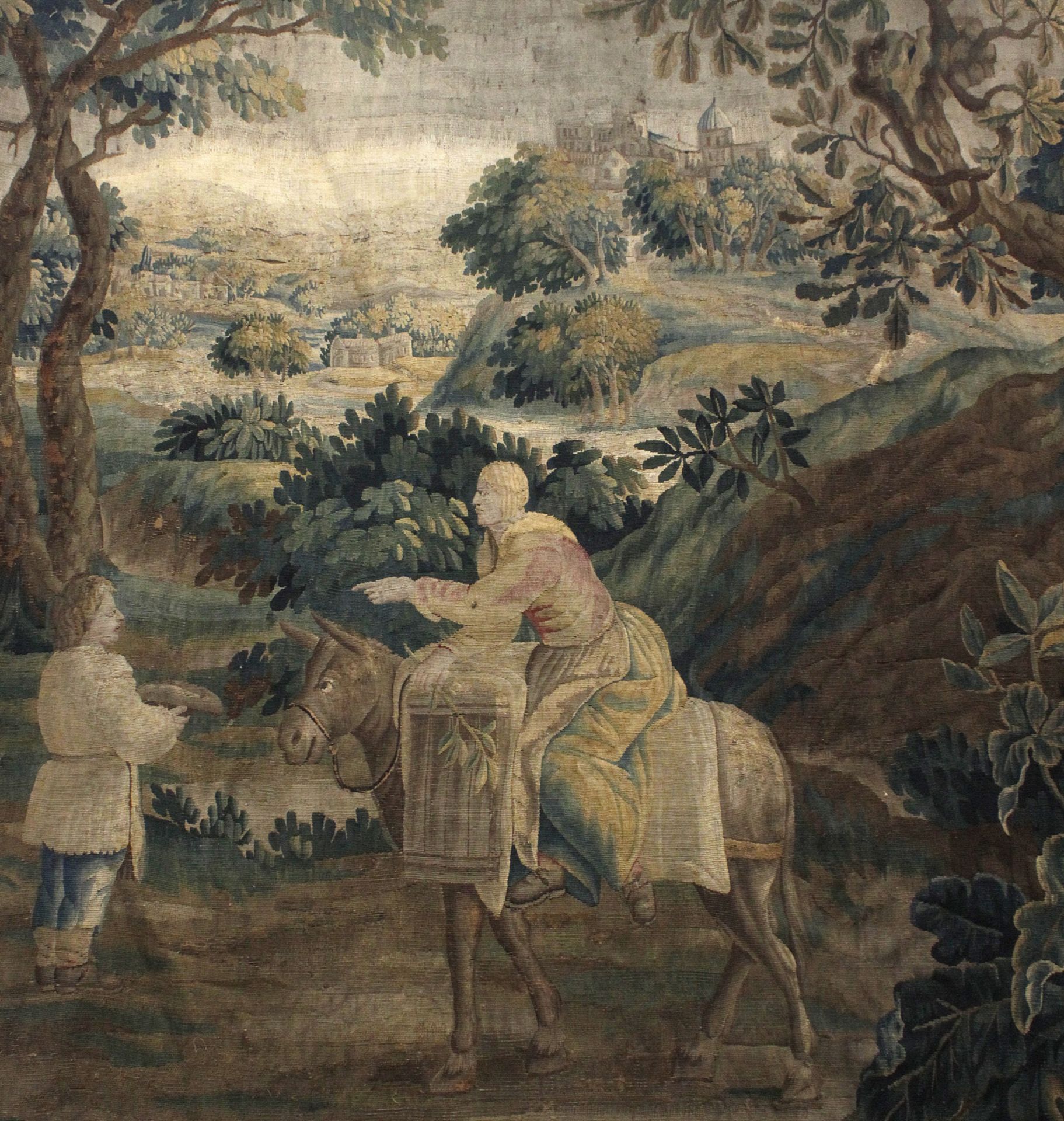 An 18th century French "verdure" tapestry from Aubusson Royal manufacture - Image 2 of 3