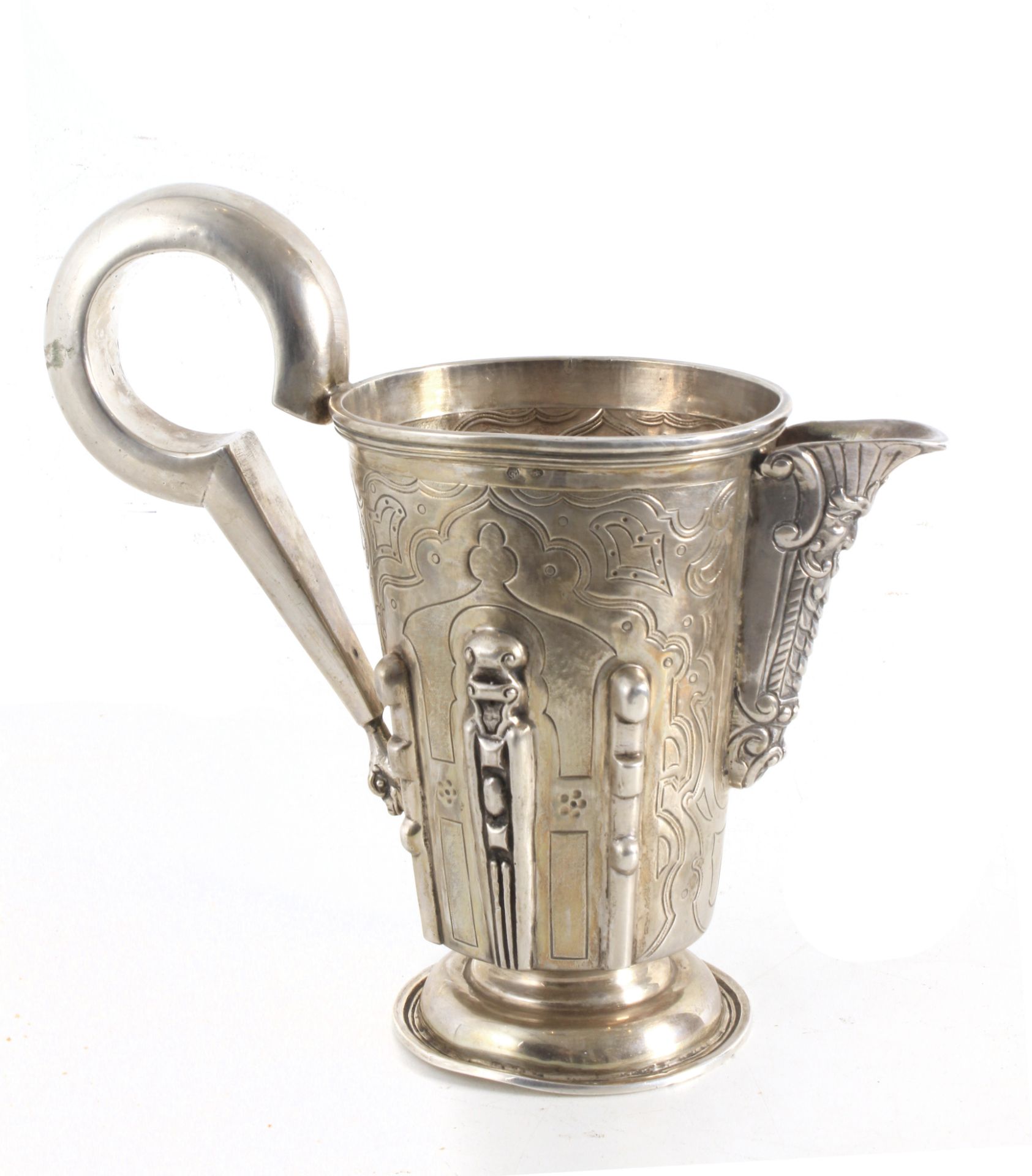 A 20th century silver pitcher