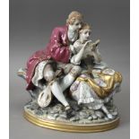 A mid 20th century group of figurines in Spanish Sauthier porcelain