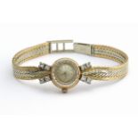 Zenith. Diamond and 18k. gold ladies watch circa 1950