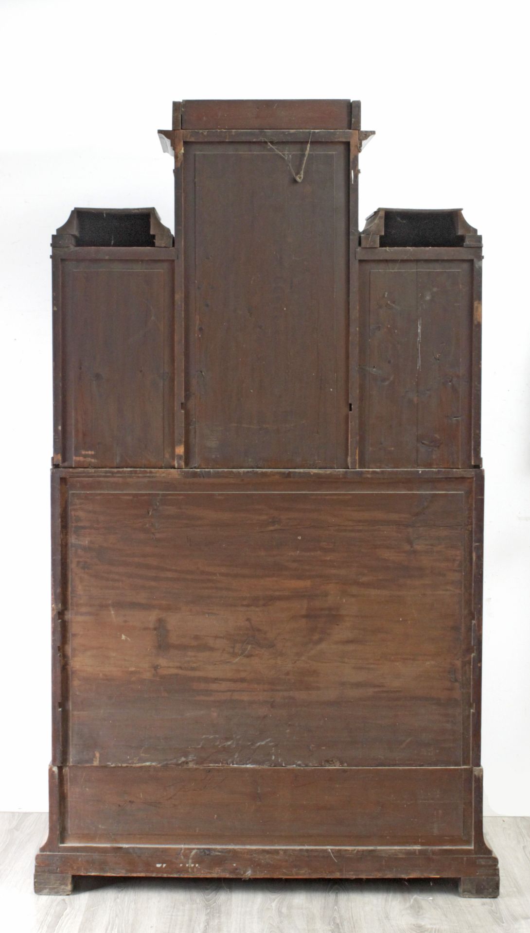 A 19th century mahogany Biedermeier bureau bookcase cabinet - Image 2 of 2