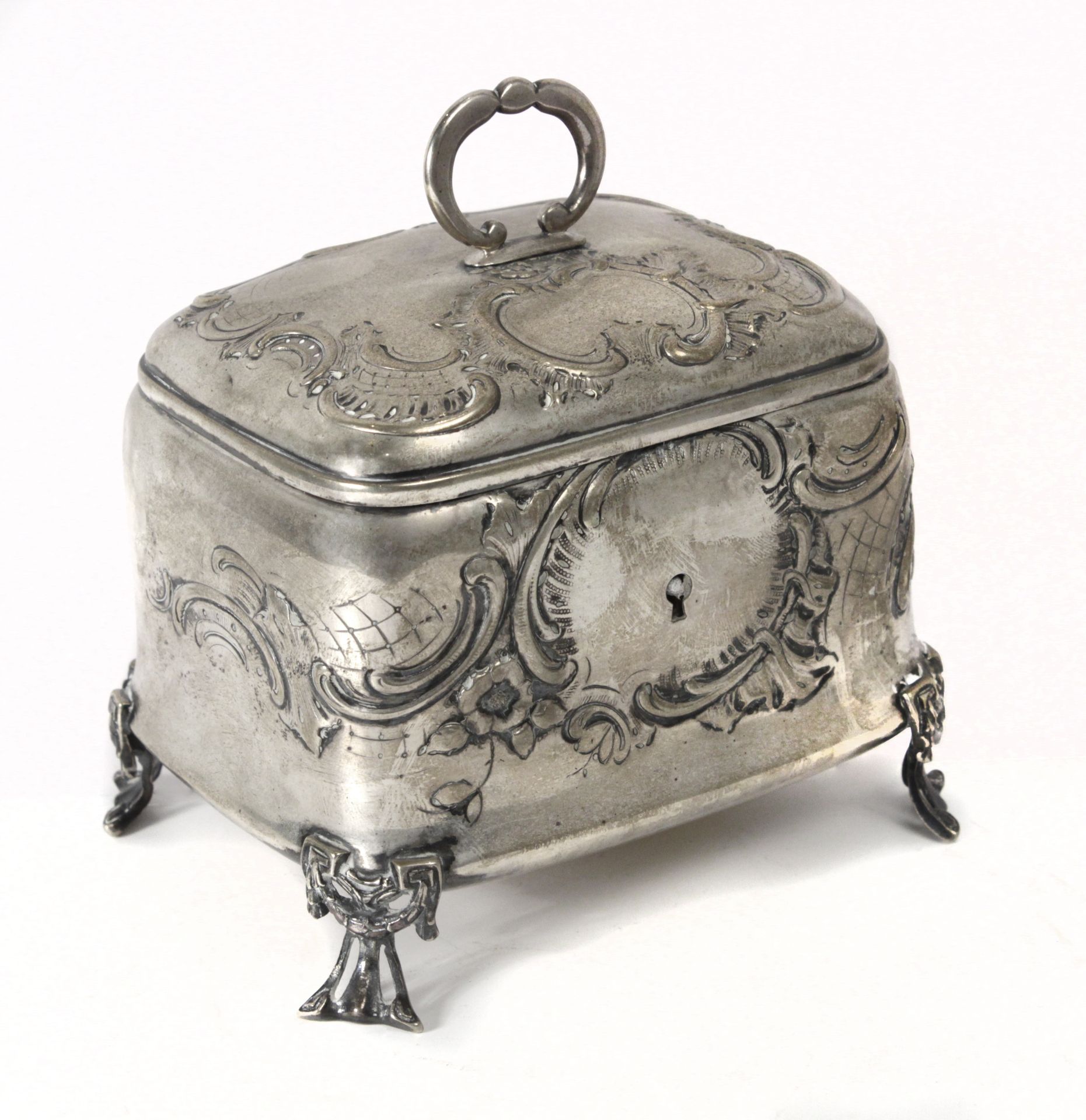 A 19th century Italian silver jewellery box