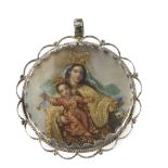 A 19th century colonial reliquary pendant in Mexican silver