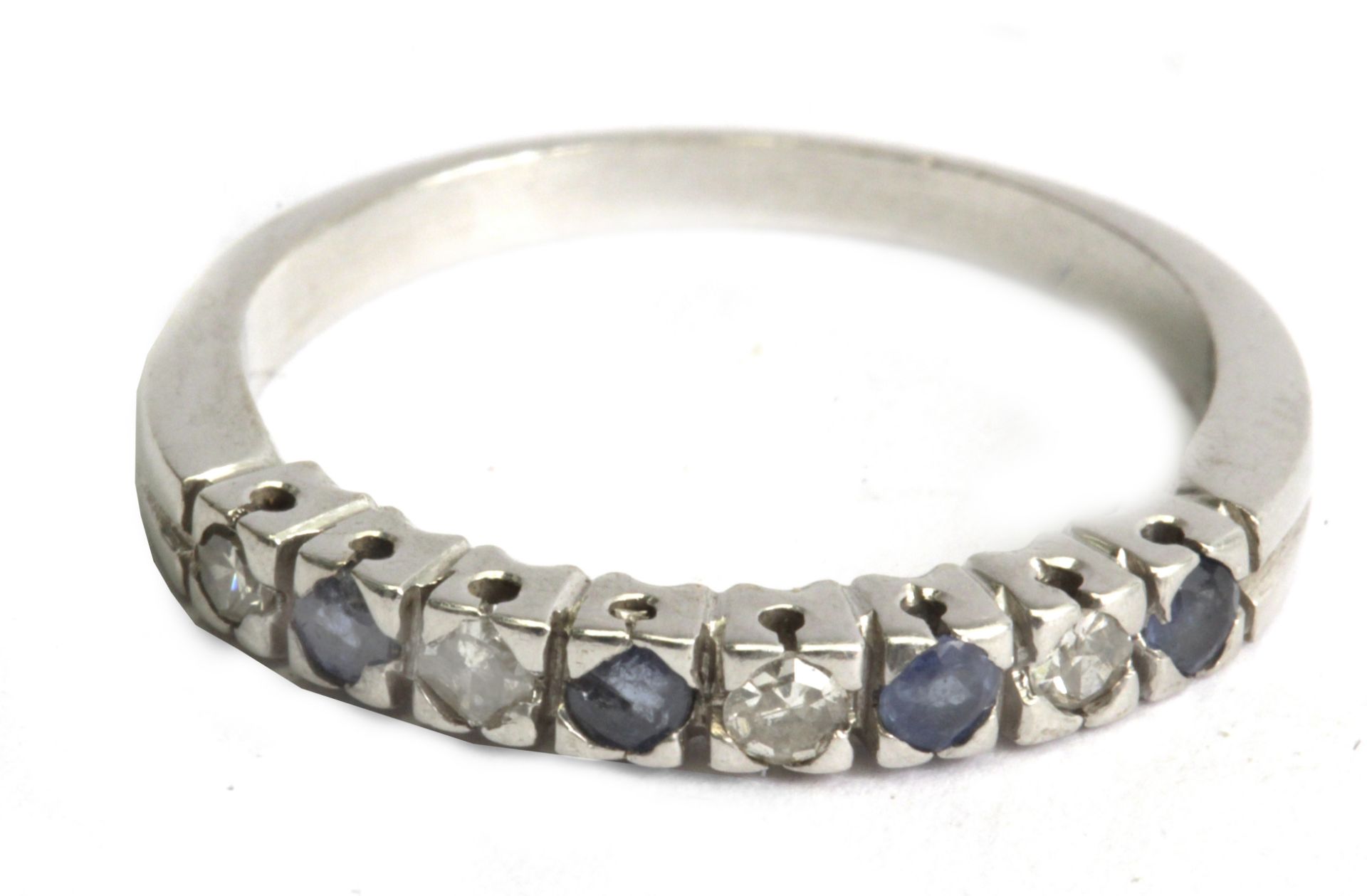 A diamond half eternity ring