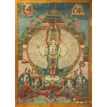 A 19th century Tibetan thangka
