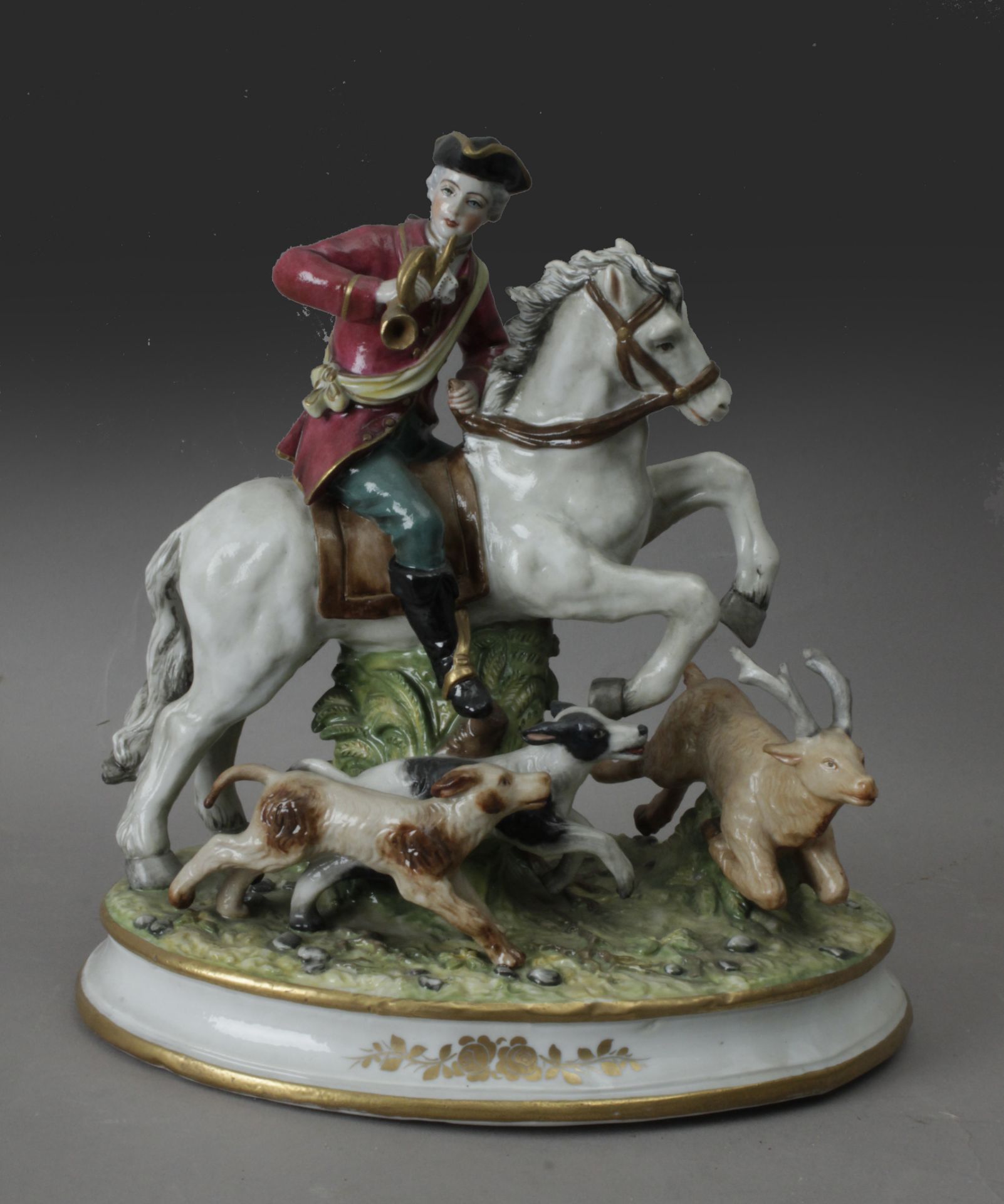 A mid 20th century group of figurines in Spanish Sauthier porcelain