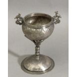 A 19th century colonial silver libation cup from Viceroyalty of Peru