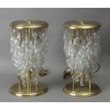 A pair of table lamps circa 1980
