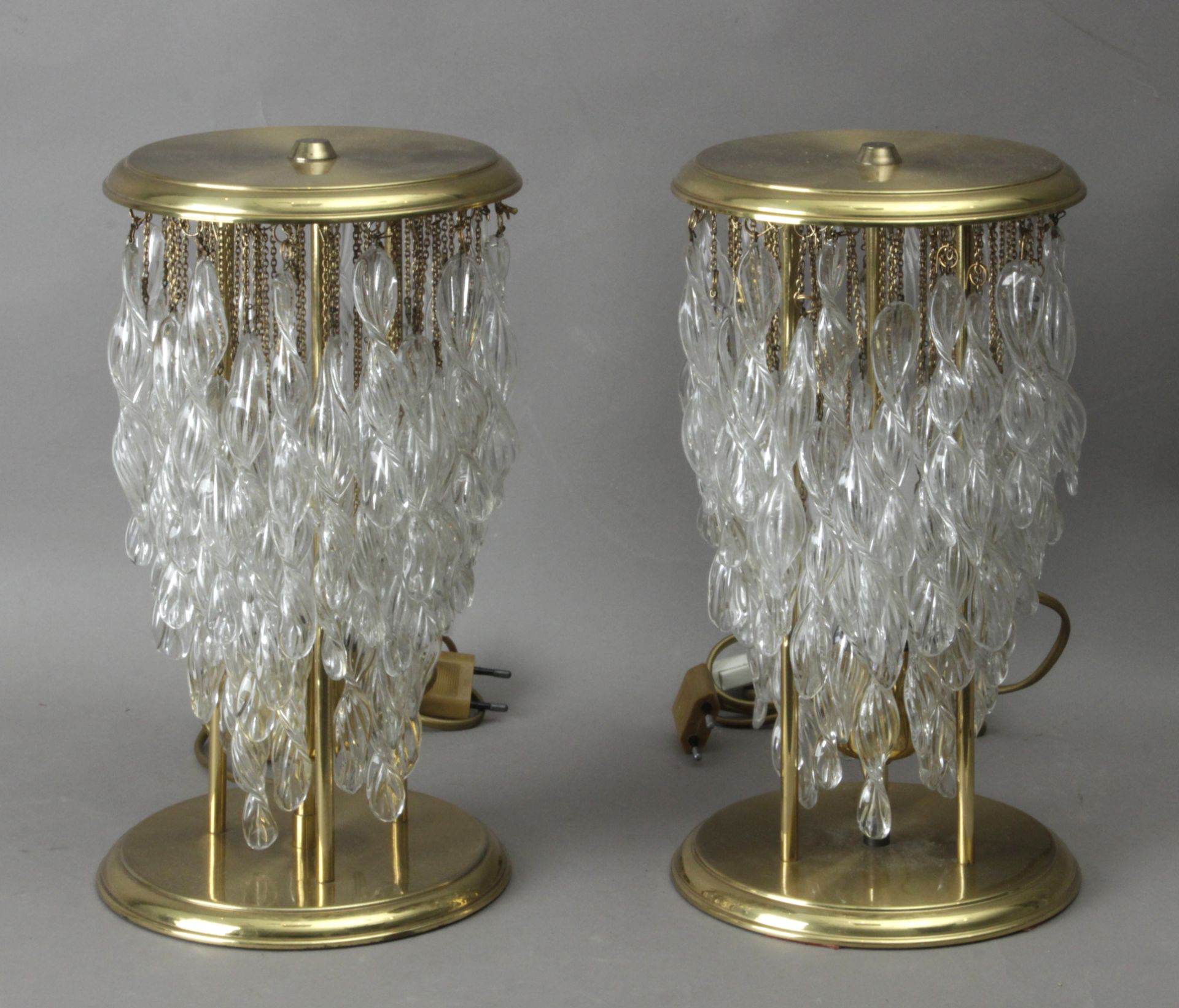 A pair of table lamps circa 1980