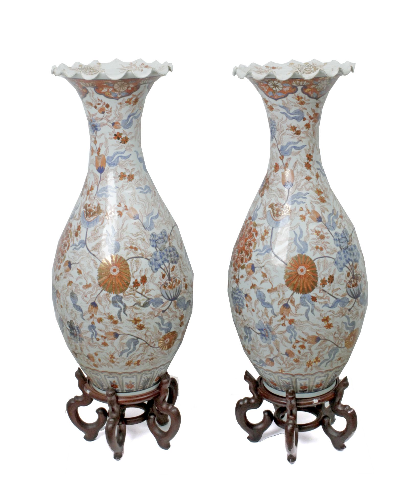 A pair of second half of 20th century Chinese porcelain vases