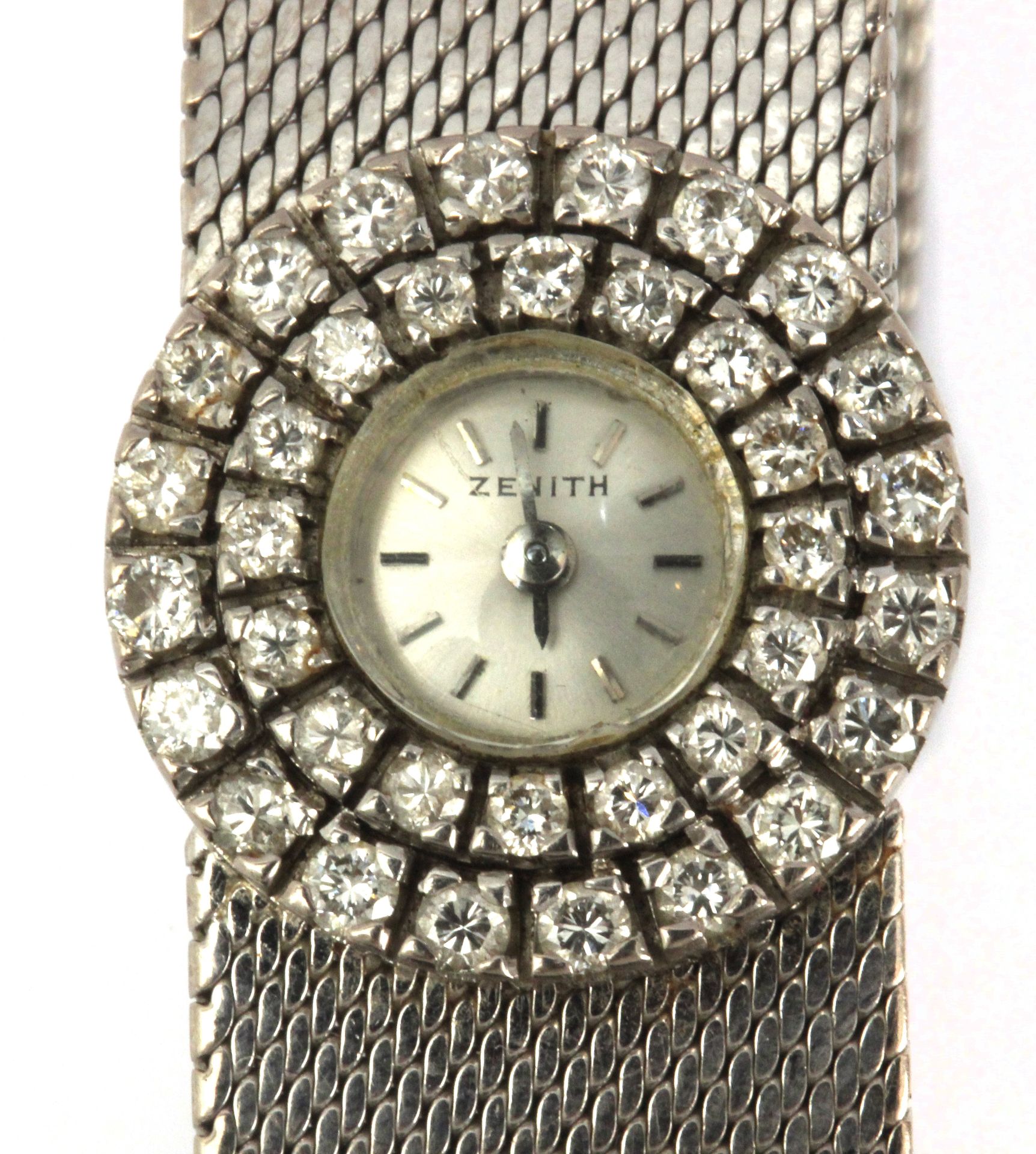 Zenith. Brilliant cut diamonds eyeball and platinum ladies watch - Image 2 of 4