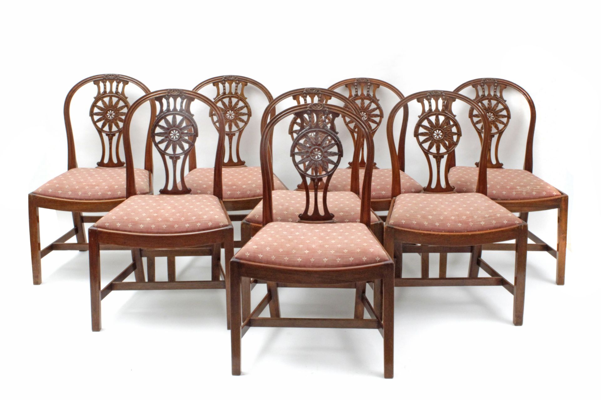 A 19th century set of eight mahogany chairs and two armchairs - Bild 2 aus 7