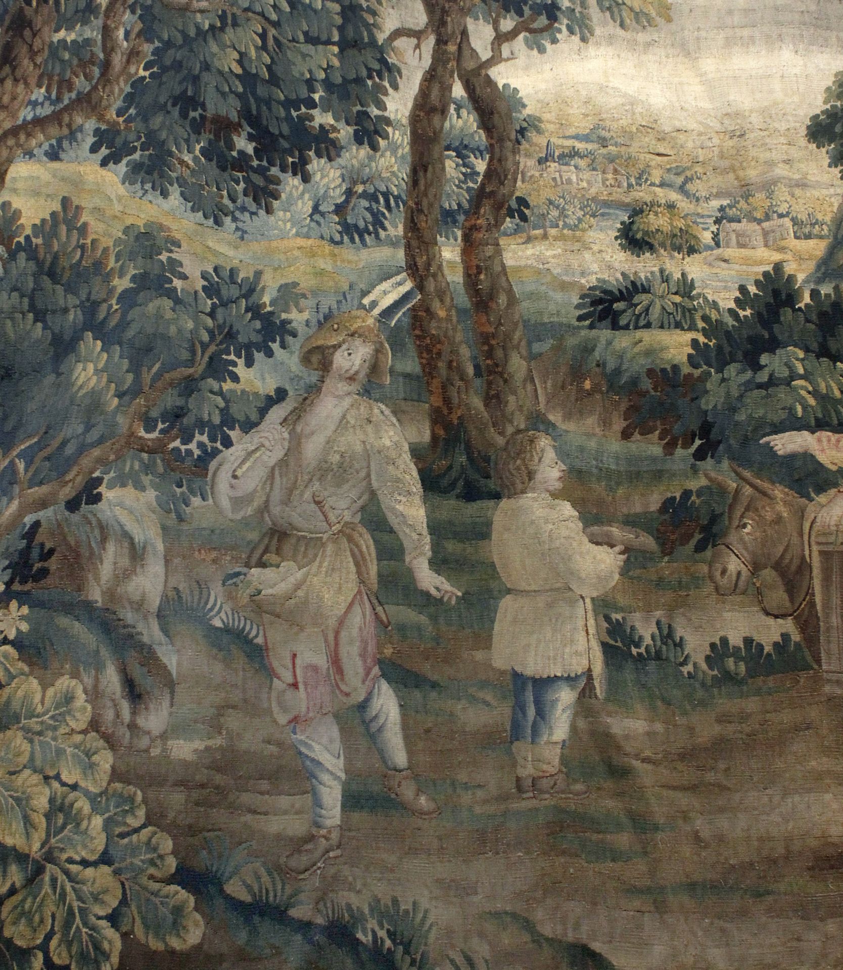 An 18th century French "verdure" tapestry from Aubusson Royal manufacture - Image 3 of 3