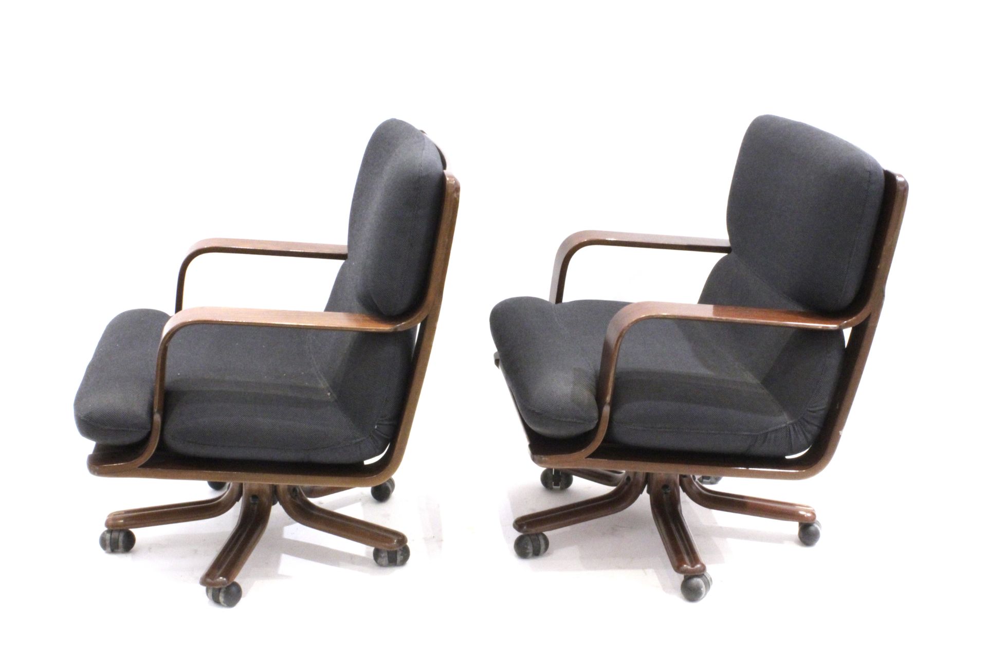 AG Barcelona. Three revolving armchairs circa 1980-1989