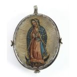A 19th century colonial reliquary pendant in Mexican silver