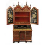 A second half of 20th century Chinese style bureau bookcase cabinet