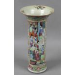 A 19th century Gu vase in Famille Rose Canton porcelain