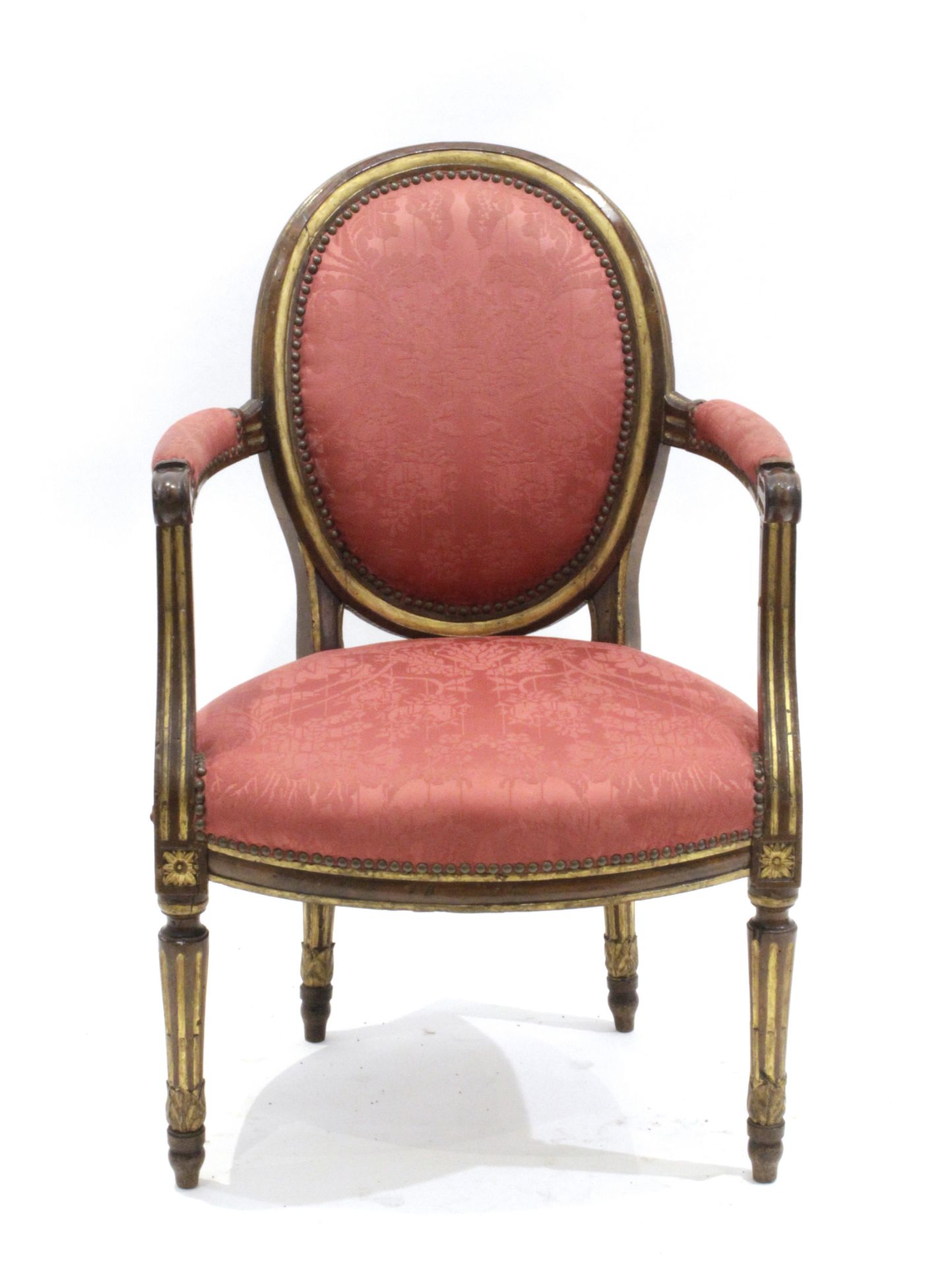 A pair of 20th century Louis XVI style armchairs - Bild 5 aus 6
