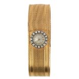 Zenith A diamond and 18 k. yellow gold ladies watch