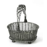 A 19th century Indo-Portuguese silver filigree basket