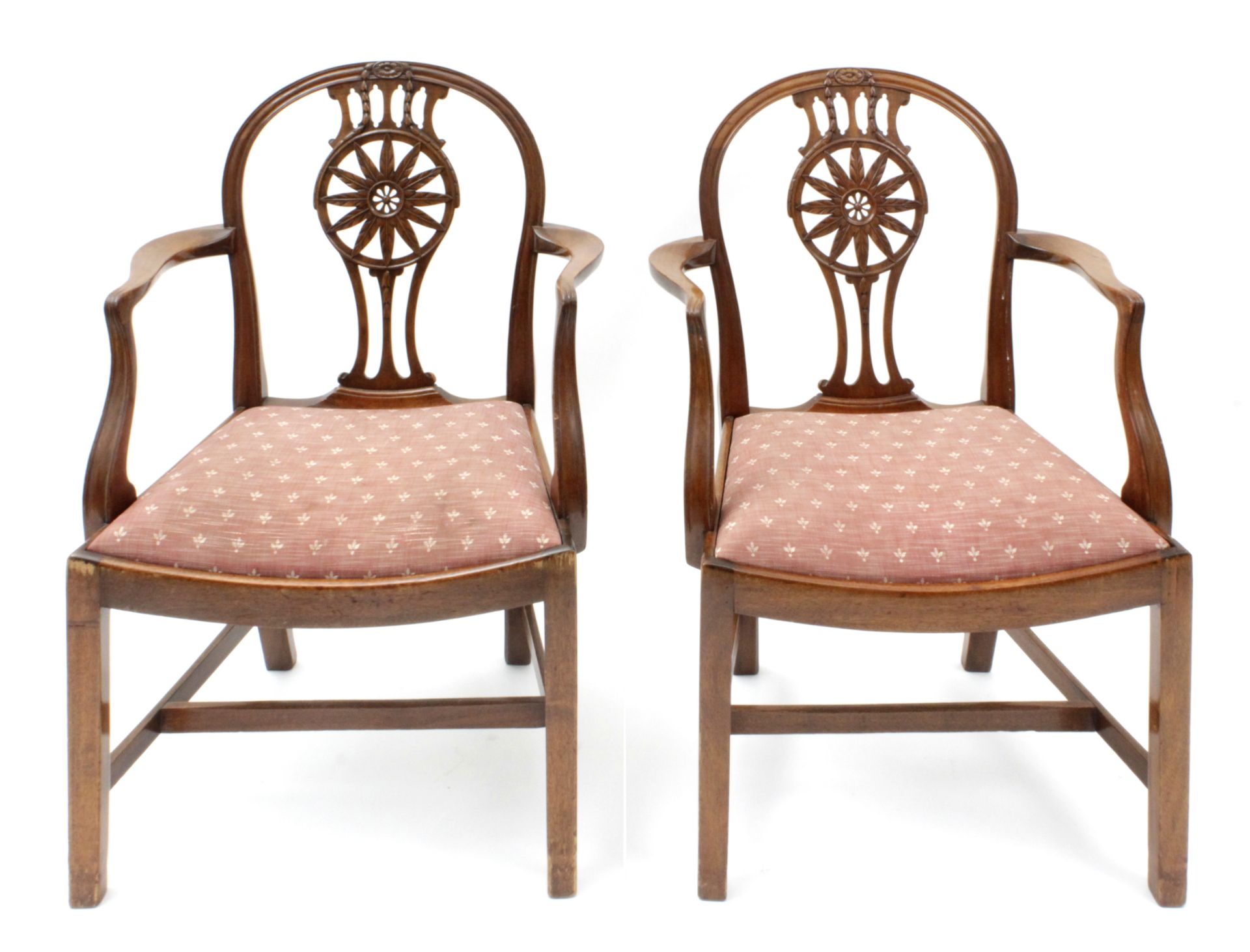 A 19th century set of eight mahogany chairs and two armchairs - Bild 4 aus 7