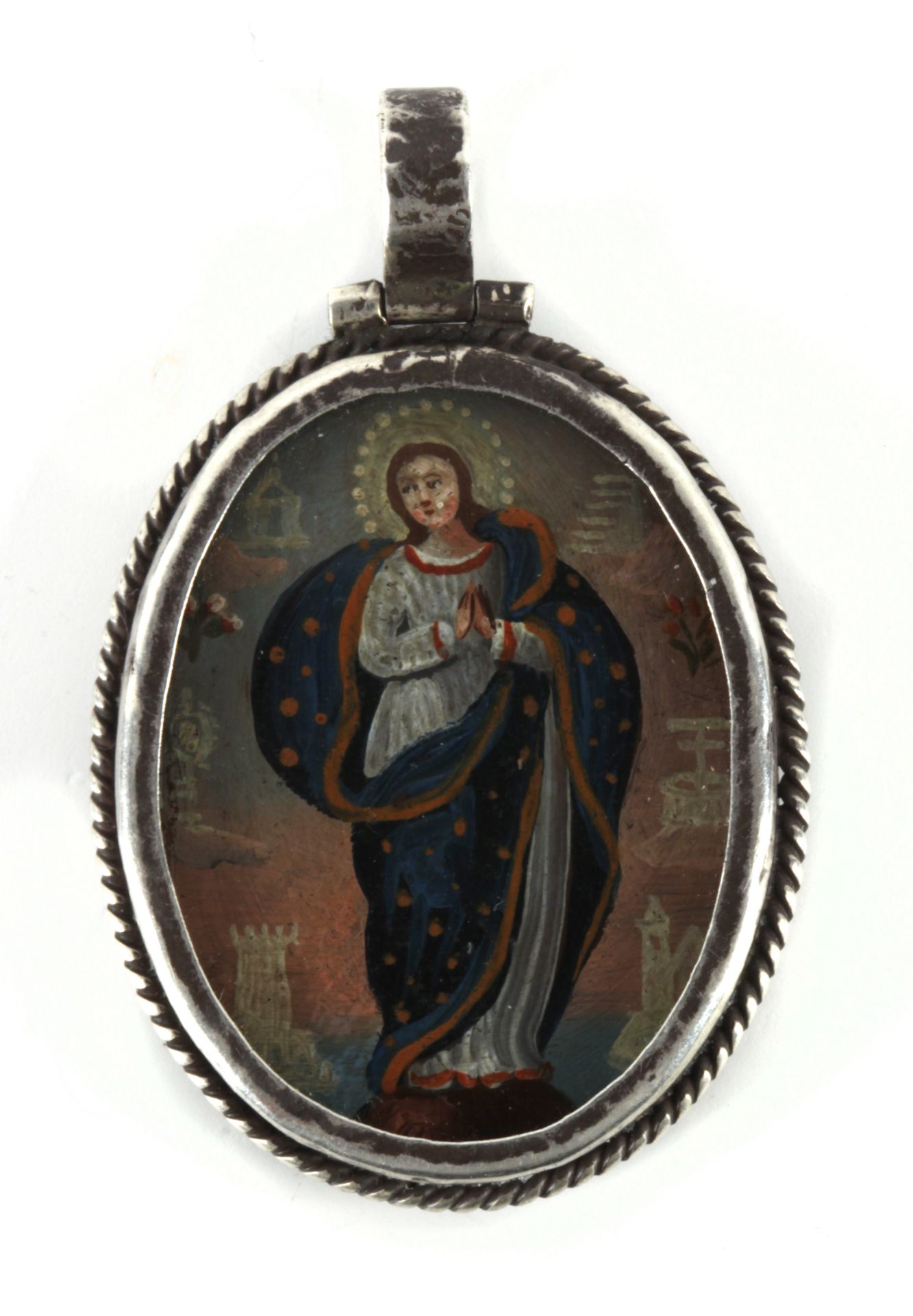 A collection of seven colonial reliquary pendants in mexican silver - Image 4 of 7