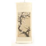 A 20th century Chinese scroll depicting white plum blossom