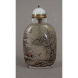 First third of 20th century Chinese snuff bottle in Peking glass