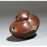 A mid 19th century Japanese netsuke from Meiji period. Signed Gyokko