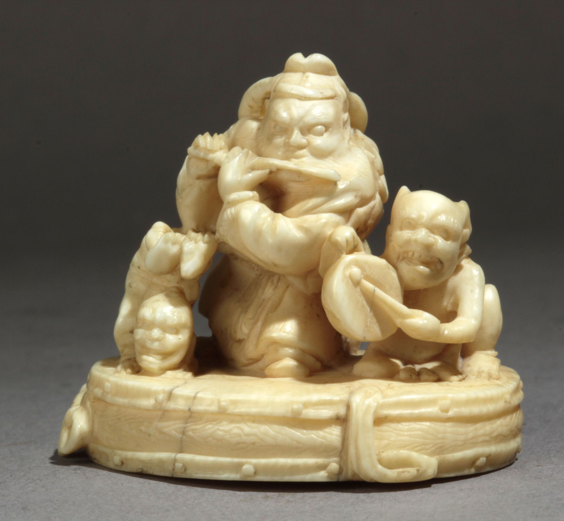 A late 19th century Japanese netsuke from Meiji period. Signed