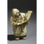 A late 19th century Japanese netsuke from Meiji period. Signed Gyokkosai