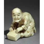 A 19th century Japanese netsuke from Meiji period. Signed Mitsuges