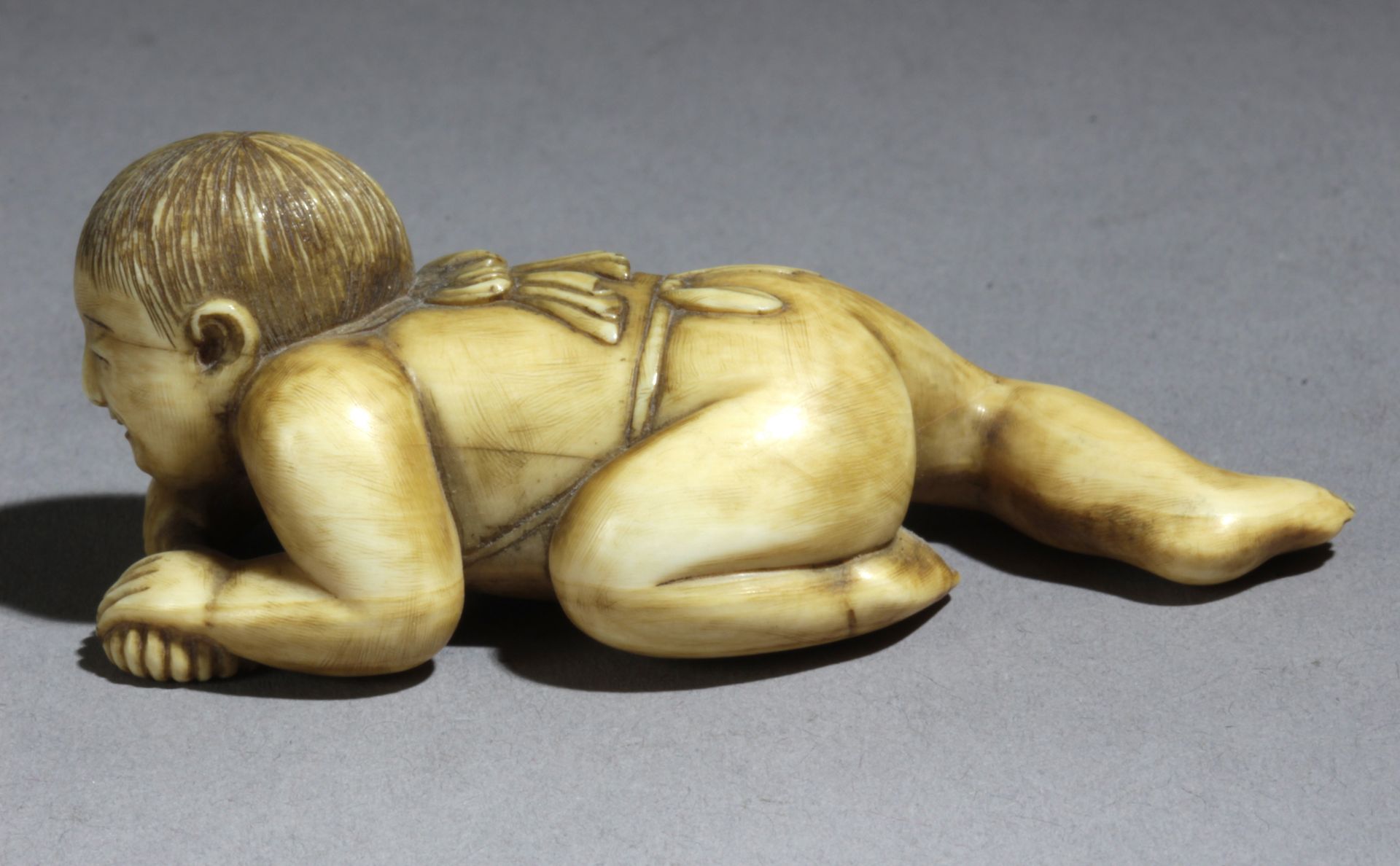 A mid 19th century Japanese netsuke. Signed Masatsugu - Image 4 of 6