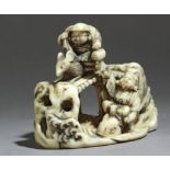 A mid 19th century Japanese netsuke from Meiji period. Signed Ryomin