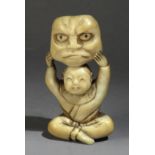 A mid 19th century Japanese netsuke from Meiji period. Signed Otokazu