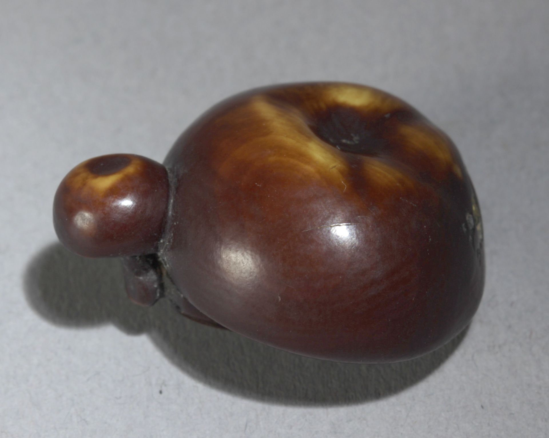 A 19th century Ganbun Mebun style Japanese netsuke from Meiji period, Signed Gyokuzan - Bild 3 aus 10