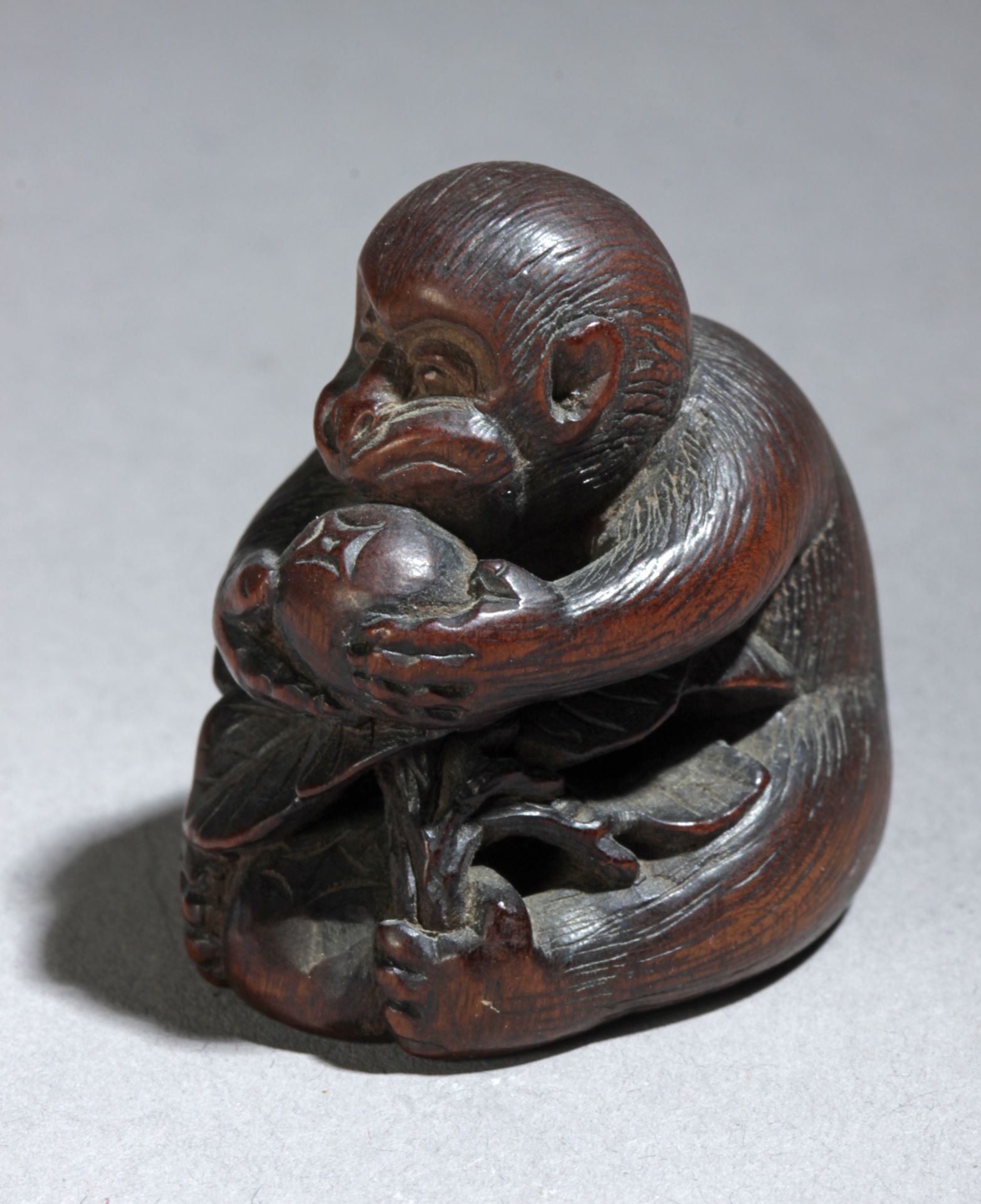 A 19th century Japanese netsuke from Meiji period. Signed