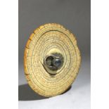 A 17th-18th centuries Japanese manju-disc in carved mammooth ivory