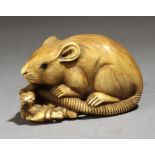 A 19th century Japanese netsuke from Meiji period. Signed Kosai